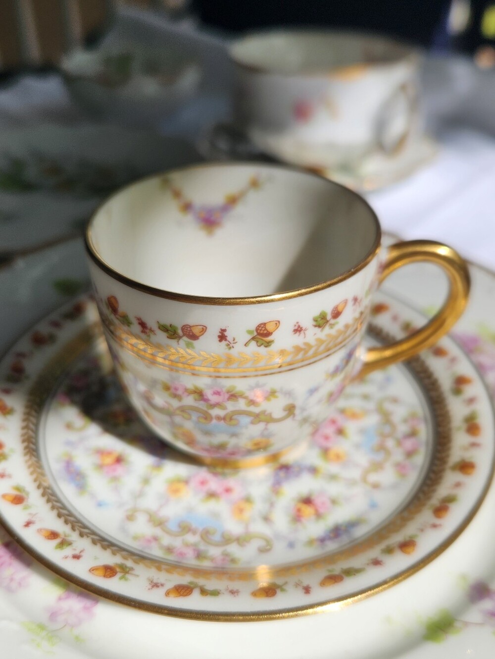 c. 1890-1932 Limoges Demitasse Cup & Saucer John WANAMAKER Philadelphia
